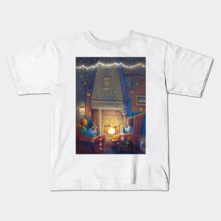 Fireplace and tea Kids T-Shirt